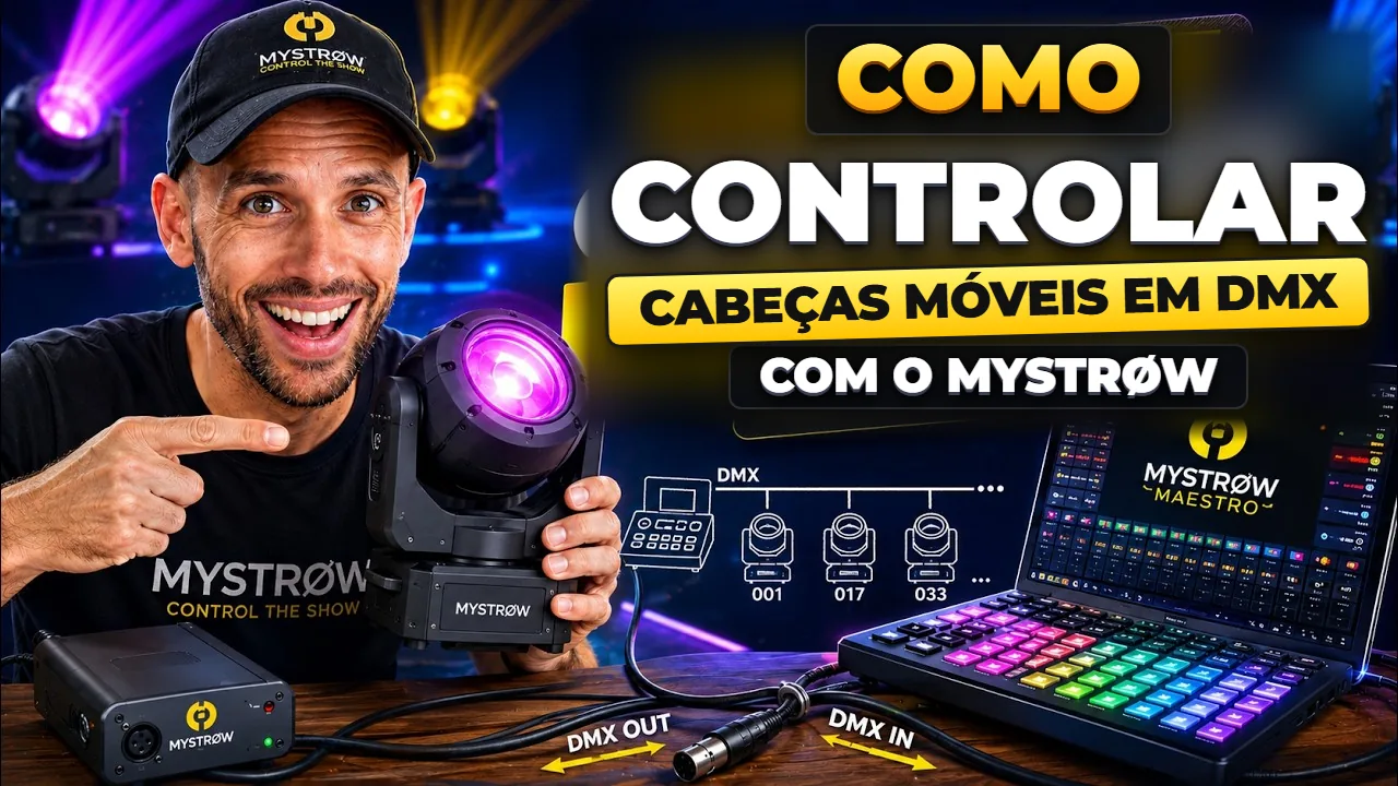 Fazer patch e programar cabeças móveis com o MyStrow