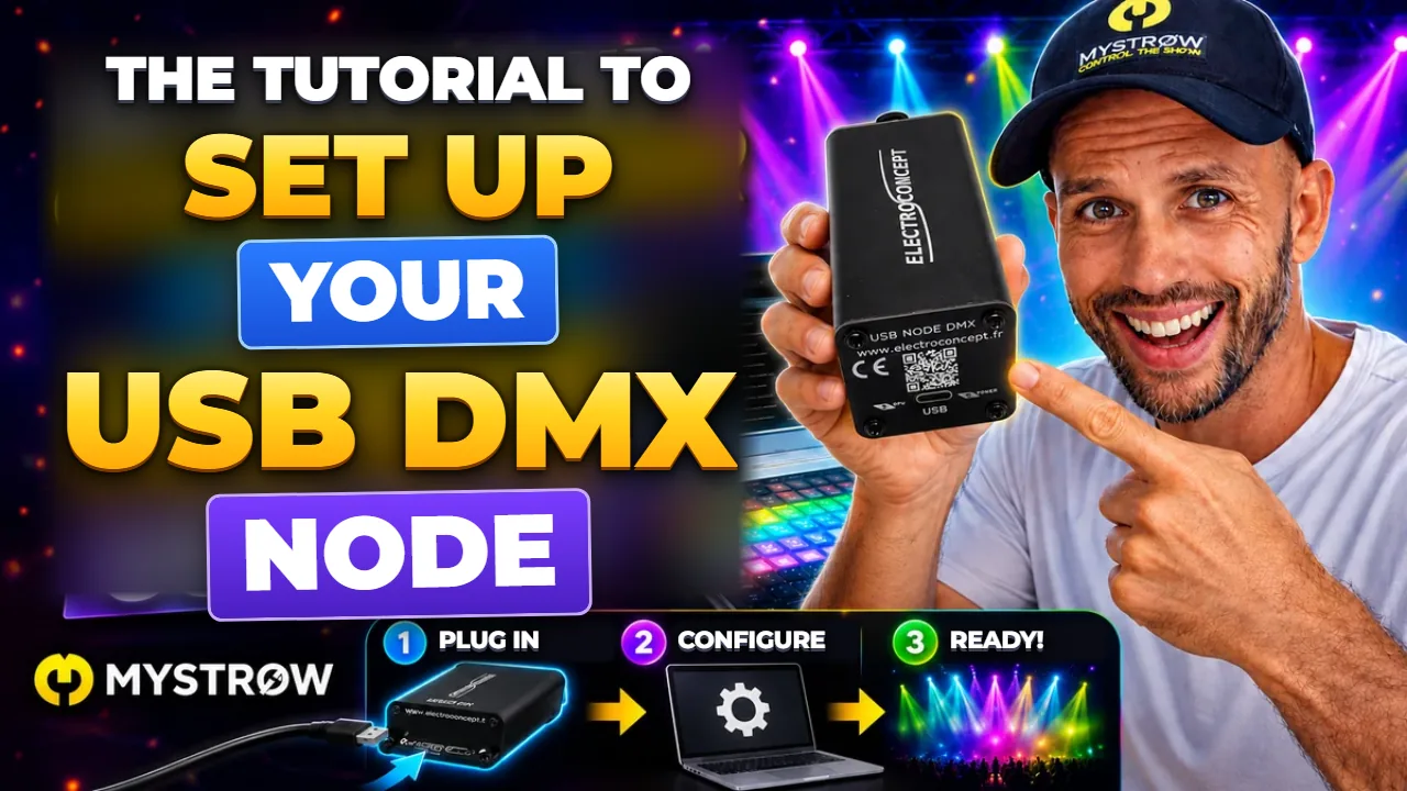 Setting up a USB Art-Net DMX node with MyStrow