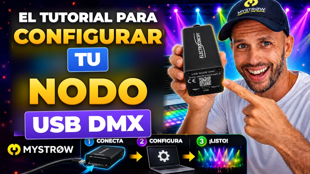 Configurar un nodo USB Art-Net DMX con MyStrow
