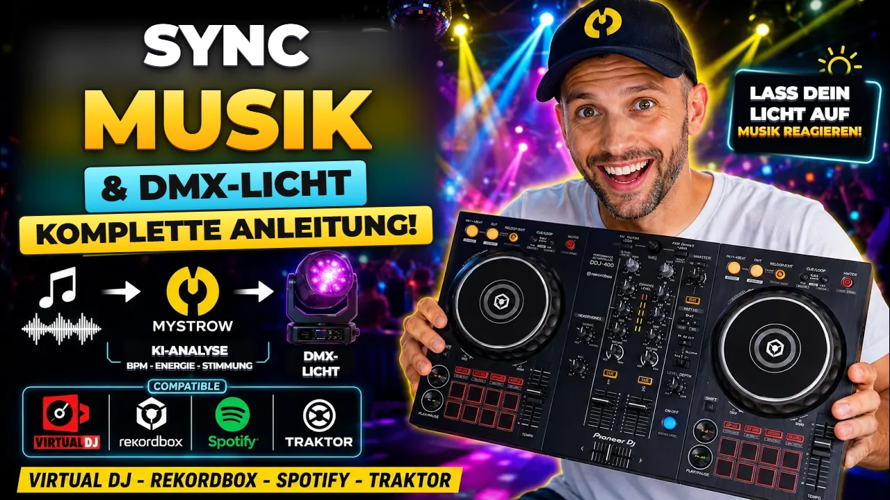 MyStrow mit dem DJ-Setup synchronisieren: VirtualDJ, rekordbox, Spotify, Traktor