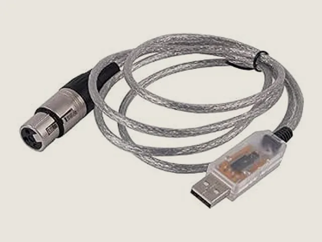 Câble adaptateur USB vers XLR DMX512 à coque transparente